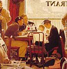 Norman Rockwell Saying Grace painting